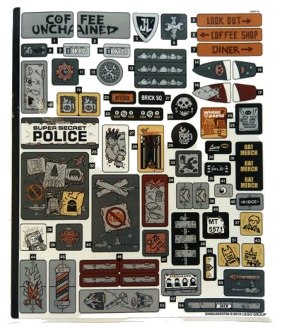LEGO onderdeel Sticker Sheet for Set 70840 - (53482/6263756) (70840stk01)
