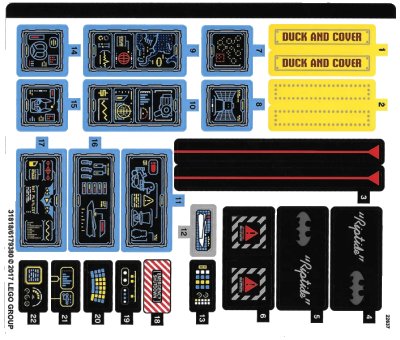 LEGO onderdeel Sticker Sheet for Set 70909 - (31818/6179380) (70909stk01)