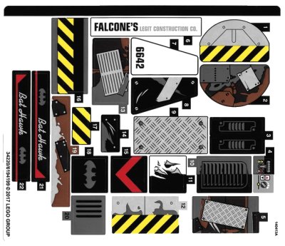 LEGO onderdeel Sticker Sheet for Set 70915 - (34220/6194199) (70915stk01)