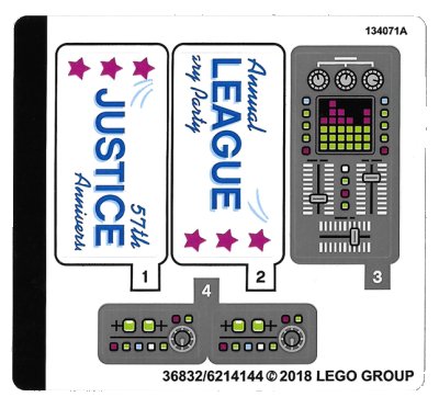 LEGO onderdeel Sticker Sheet for Set 70919 - (36832/6214144) (70919stk01)