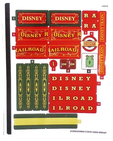 LEGO onderdeel Sticker Sheet for Set 71044 - Sheet 3 (51350/6259042) (71044stk03)