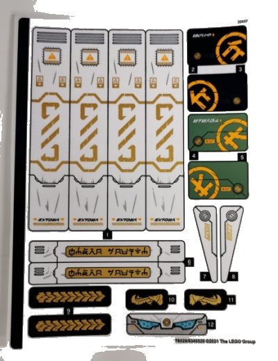 LEGO onderdeel Sticker Sheet for Set 71756 - (78529/6345520) (71756stk01)
