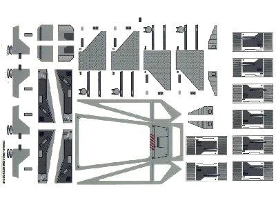 LEGO onderdeel Sticker Sheet for Set 7191, Sheet 1 - (22965/4141501) (7191stk01)