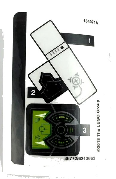 LEGO onderdeel Sticker Sheet for Set 72002 - (36772/6213662) (72002stk01)
