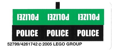 LEGO onderdeel Sticker Sheet for Set 7235-1 - (52799/4261742) (7235.1stk01)