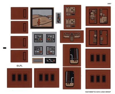 LEGO onderdeel Sticker Sheet for Set 75059 - International Version - (16421/6060716) (75059stk01a)