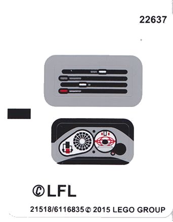 LEGO part Sticker Sheet for Set 75091 - International Version - (21518/6116835) (75091stk01a)
