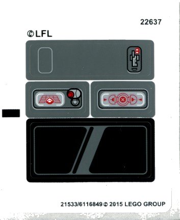 LEGO part Sticker Sheet for Set 75103 - International Version - (21533/6116849) (75103stk01a)