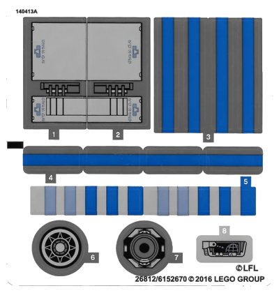 LEGO onderdeel Sticker Sheet for Set 75149 - International Version - (26812/6152670) (75149stk01a)