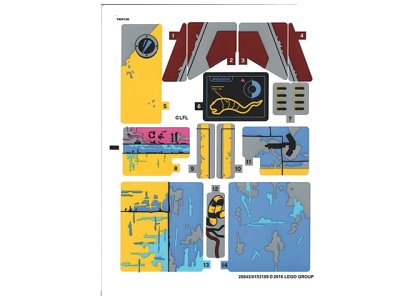 LEGO onderdeel Sticker Sheet for Set 75157 - International Version - (26843/6153189) (75157stk01a)