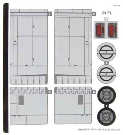 LEGO onderdeel Sticker Sheet for Set 75188 - (35603/6203389) (75188stk01)