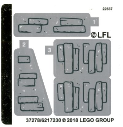 LEGO part Sticker Sheet for Set 75200 - (37278/6217230) (75200stk01)