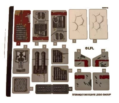 LEGO onderdeel Sticker Sheet for Set 75202 - (37283/6217393) (75202stk01)