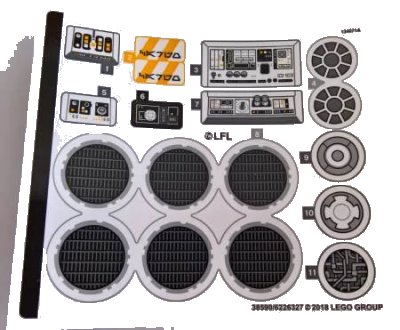 LEGO onderdeel Sticker Sheet for Set 75212 - (38590/6226327) (75212stk01)