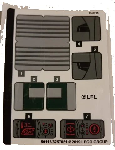 LEGO onderdeel Sticker Sheet for Set 75243 - (50112/6257051) (75243stk01)