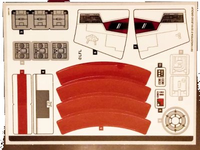 LEGO onderdeel Sticker Sheet for Set 75244 - (50114/6257054) (75244stk01)