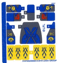LEGO part Sticker Sheet for Set 75258 - (51670/6259665) 75258stk01