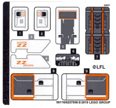 LEGO onderdeel Sticker Sheet for Set 75259 - (50116/6257056) (75259stk01)