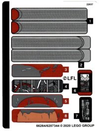 LEGO part Sticker Sheet for Set 75271 - (66264/6287344) 75271stk01