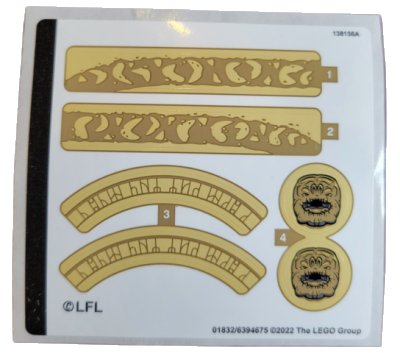 LEGO part Sticker Sheet for Set 75326 - (01832/6394675) (75326stk01)