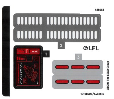 LEGO part Sticker Sheet for Set 75386 - (10108905/6488515) (75386stk01)