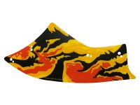 LEGO onderdeel Plastic Part for Set 75574 - Wing Dragon Toruk Left with Black Veins and Red, Bright Light Orange, and Yellow Trim Pattern 75574pls01c