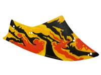 LEGO part Plastic Part for Set 75574 - Wing Dragon Toruk Right with Black Veins and Red, Bright Light Orange, and Yellow Trim Pattern 75574pls01d
