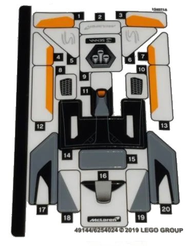 LEGO onderdeel Sticker Sheet for Set 75892 - (49144/6254024) (75892stk01)