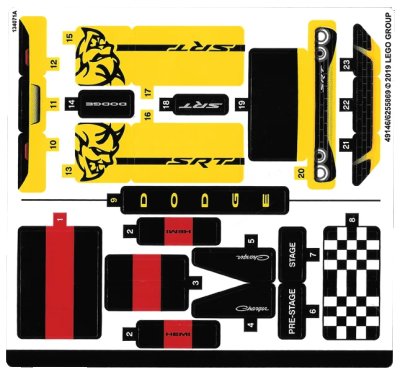 LEGO onderdeel Sticker Sheet for Set 75893 - (49146/6255869) (75893stk01)
