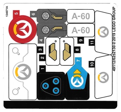 LEGO onderdeel Sticker Sheet for Set 75975 - (49112/6252130) (75975stk01)