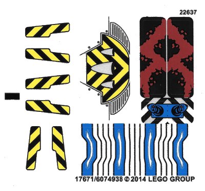 LEGO part Sticker Sheet for Set 76020 - International Version - (17671/6074938) (76020stk01a)