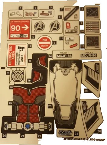 LEGO onderdeel Sticker Sheet for Set 76051 - International Version (26198/6146354) (76051stk01a)
