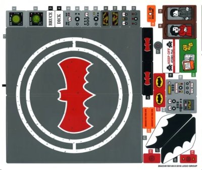 LEGO onderdeel Sticker Sheet for Set 76052 - International Version - (26423/6150149) (76052stk01a)