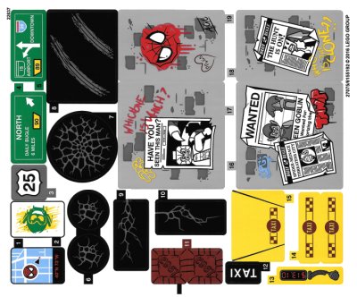 LEGO part Sticker Sheet for Set 76057 - International Version - (27075/6155192) (76057stk01a)