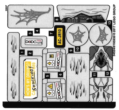 LEGO onderdeel Sticker Sheet for Set 76083 - (34524/6195930) (76083stk01)
