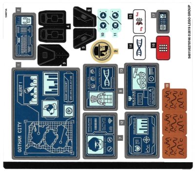 LEGO onderdeel Sticker Sheet for Set 76122 - (54811/6270746) (76122stk01)