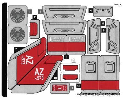 LEGO onderdeel Sticker Sheet for Set 76127 - (49534/6257500) (76127stk01)
