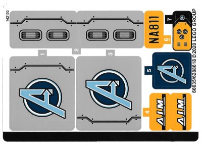 LEGO onderdeel Sticker Sheet for Set 76143 - (66635/6288618) (76143stk01)