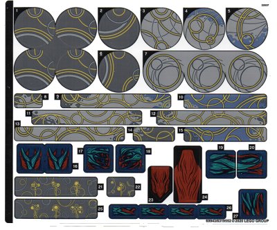 LEGO part Sticker Sheet for Set 76156 - (69943/6319552) (76156stk01)