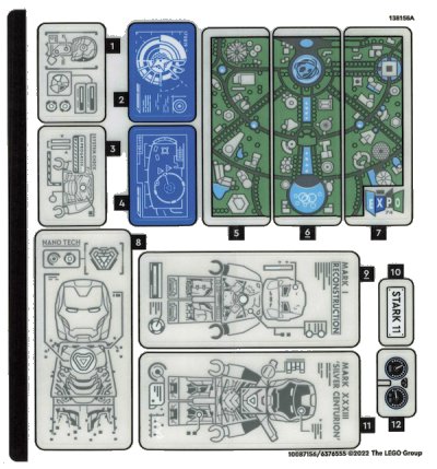 LEGO onderdeel Sticker Sheet for Set 76216 - (10087156/6376555) (76216stk01)