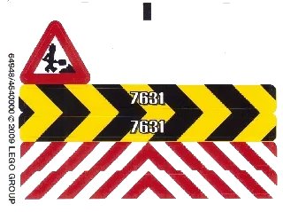LEGO onderdeel Sticker Sheet for Set 7631 - (64948/4540000) (7631stk01)