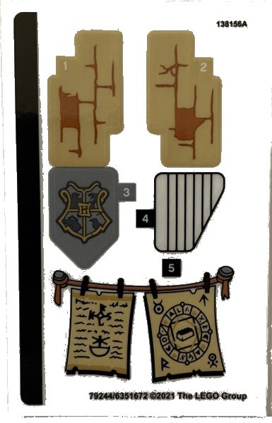LEGO onderdeel Sticker Sheet for Set 76387 - (79244/6351672) (76387stk01)