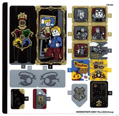 LEGO onderdeel Sticker Sheet for Set 76389 - (82438/6370270) (76389stk01)