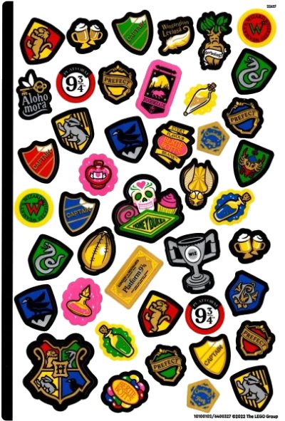 LEGO onderdeel Sticker Sheet for Set 76399, Sheet 2 - (10100102/6400327) (76399stk02)