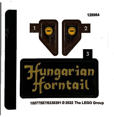 LEGO onderdeel Sticker Sheet for Set 76406 - (10077587/6338391) (76406stk01)
