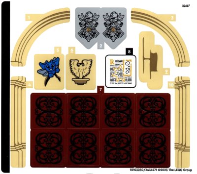 LEGO part Sticker Sheet for Set 76413 - (10103030/6434271) (76413stk01)