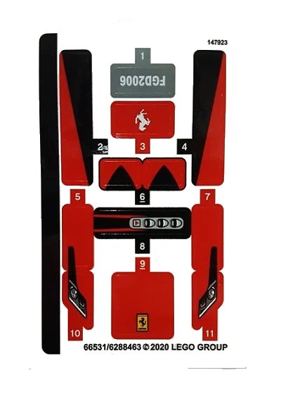 LEGO onderdeel Sticker Sheet for Set 76895 - (66531/6288463) (76895stk01)