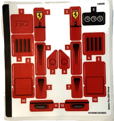 LEGO onderdeel Sticker Sheet for Set 76934 - (10110089/6513804) (76934stk01)