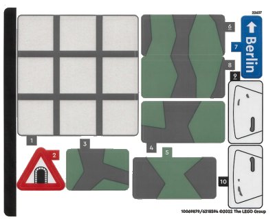 LEGO onderdeel Sticker Sheet for Set 77012 - (10069879/6318594) (77012stk01)