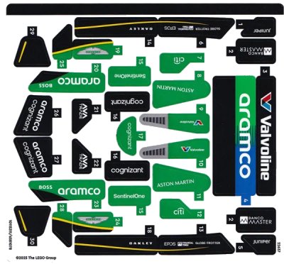 LEGO onderdeel Sticker Sheet for Set 77245 - International Version - (10115311/6581078) (77245stk01a)